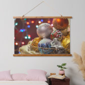 Weihnachtsschmuck in Basket Wandteppich Mit Holzrahmen (Schlafzimmer)