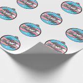 Weihnachtsschmuck in der Farbe der Transgender-Pri Geschenkpapier (Ecke)