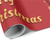 Weihnachtsschmuck in Luxusrot und Gold Geschenkpapier (Rolleneckpunkt)