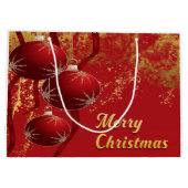 Weihnachtsschmuck in Luxusrot und Gold Große Geschenktüte (Rückseite)