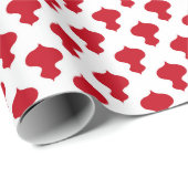 Weihnachtsschmuck in niedlichem Rot Geschenkpapier (Rolleneckpunkt)