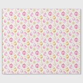 Weihnachtsschmuck in Rosa und Gold Geschenkpapier (Flach)
