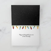 Weihnachtsschmuck in Schneeflocken Karte (Innenseite)