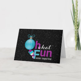 Weihnachtsschmuck in Schneeflocken Karte