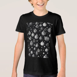 Weihnachtsschmuck in Schwarz und Weiß Kunst Tri-Blend Shirt