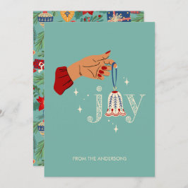 Weihnachtsschmuck Joy Holiday Card Feiertagskarte