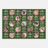 Weihnachtsschmuck Karierte Textsammlung Geschenkpapier Set (Vorderseite 2)