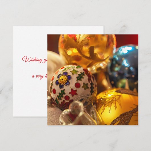 Weihnachtsschmuck Karte (Vorne/Hinten)