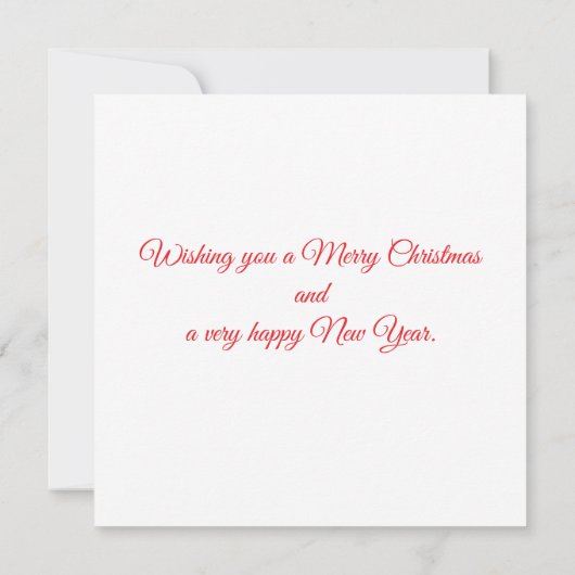 Weihnachtsschmuck Karte (Rückseite)