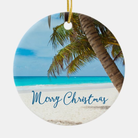 Weihnachtsschmuck Keramik Palm Tree (Vorne)