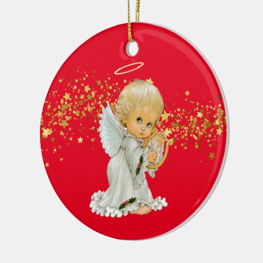 Weihnachtsschmuck-Kleine Engel Keramik Ornament (Links)