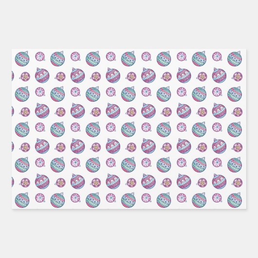 Weihnachtsschmuck, koordiniert geschenkpapier set (Vorderseite 2)