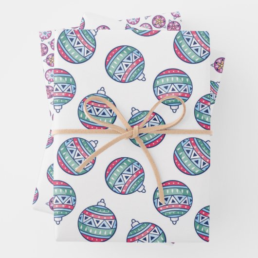 Weihnachtsschmuck, koordiniert geschenkpapier set (Beispiel)