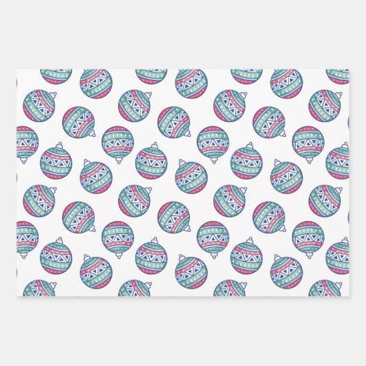 Weihnachtsschmuck, koordiniert geschenkpapier set (Vorderseite)