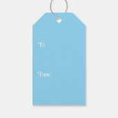 Weihnachtsschmuck Kristallblau - Geschenketikette Geschenkanhänger (Rückseite)