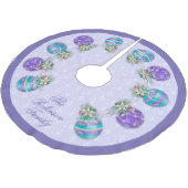 Weihnachtsschmuck | Lavendel Polyester Weihnachtsbaumdecke (Schrägansicht)