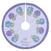 Weihnachtsschmuck | Lavendel Polyester Weihnachtsbaumdecke (Vorderseite)