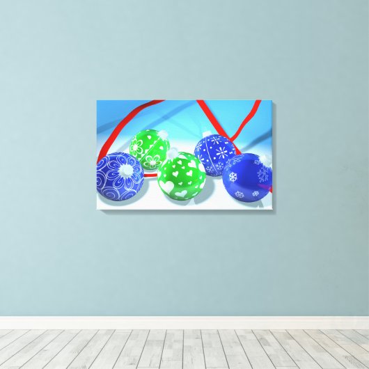 Weihnachtsschmuck Leinwanddruck (Insitu (Holzboden))