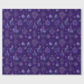 Weihnachtsschmuck Lichter Blumenbeete Lila Weihnac Geschenkpapier (Flach)