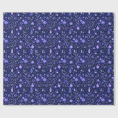 Weihnachtsschmuck Lichter Blumenbeete Lila Weihnac Geschenkpapier (Flach)