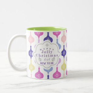 Weihnachtsschmuck-Logo Zweifarbige Tasse