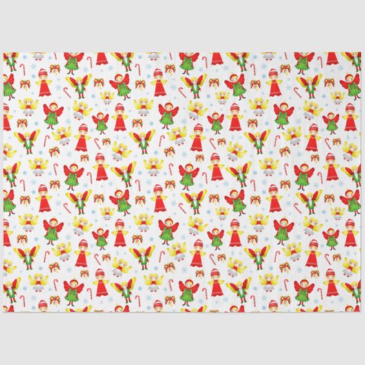 Weihnachtsschmuck lustige Engel Tissue Paper Seidenpapier (Vorderseite)