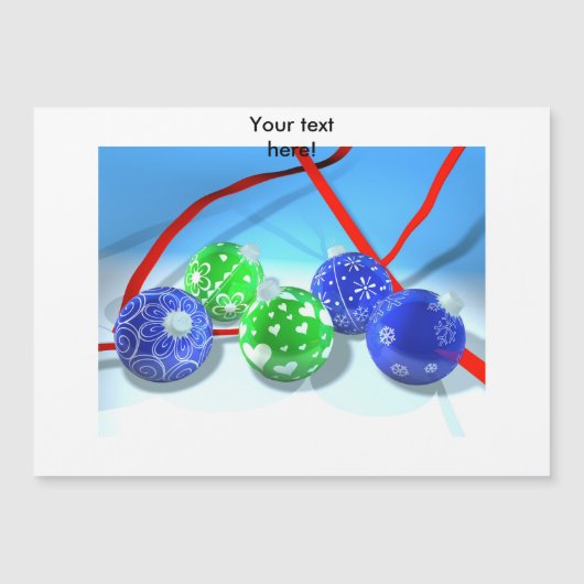 Weihnachtsschmuck Magnetkarte (Vorderseite)