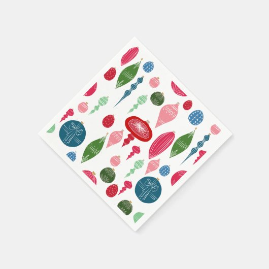 Weihnachtsschmuck Mehl auf Weiß Serviette (Ecke)