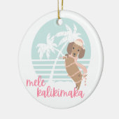 Weihnachtsschmuck Mele Kalikimaka Dackel Hund (Links)