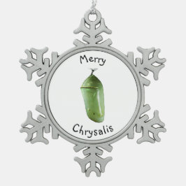 Weihnachtsschmuck Merry Chrysalis Schneeflocken Zinn-Ornament