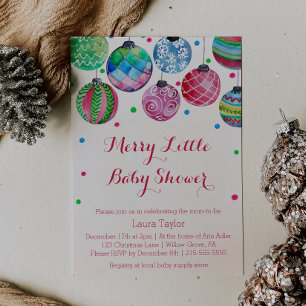 Weihnachtsschmuck Merry Little Baby Shower Einladung