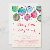 Weihnachtsschmuck Merry Little Baby Shower Einladung (Vorderseite)