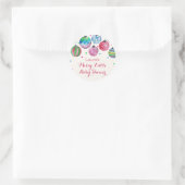 Weihnachtsschmuck Merry Little Baby Shower Runder Aufkleber (Tasche)