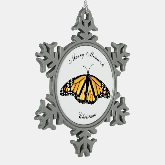 Weihnachtsschmuck Merry Monarch Weihnachten Schneeflocken Zinn-Ornament (Links)