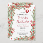 Weihnachtsschmuck Mexikanische Posada Navideña Einladung (Vorne/Hinten)