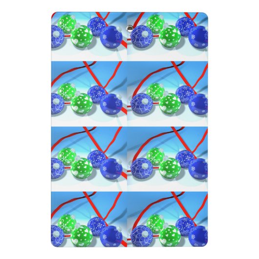 Weihnachtsschmuck Mini Klemmbrett (Rückseite)