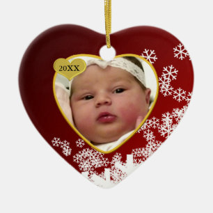 Weihnachtsschmuck mit Babyfoto als Andenken