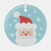 Weihnachtsschmuck mit dem Weihnachtsmann und Schne (Vorderseite)