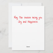 Weihnachtsschmuck mit Diamantmuster Feiertagskarte (Rückseite)