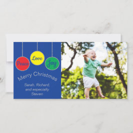 Weihnachtsschmuck mit Fotokarte 2 Seiten Feiertagskarte