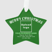 Weihnachtsschmuck mit grünem Star Ornament (Rückseite)
