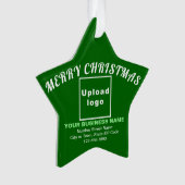 Weihnachtsschmuck mit grünem Star Ornament (Vorderseite)