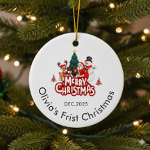 Weihnachtsschmuck mit individuellem Namen, Baby's