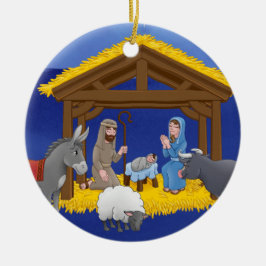 Weihnachtsschmuck mit Krippe