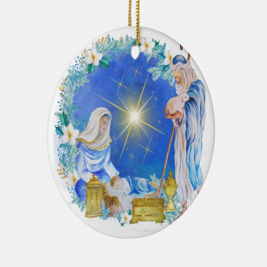 Weihnachtsschmuck mit Krippe (Rechts)