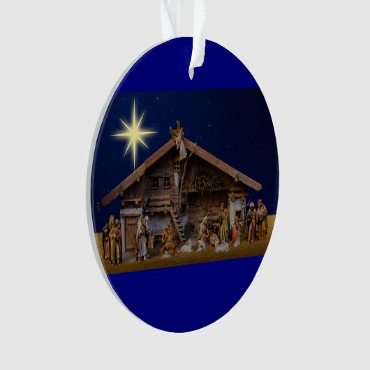 Weihnachtsschmuck mit Krippe Ornament (Vorderseite)
