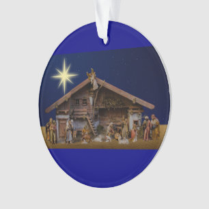 Weihnachtsschmuck mit Krippe Ornament