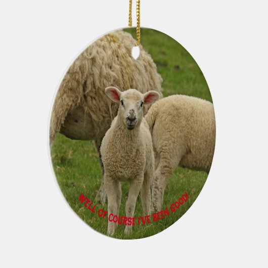 Weihnachtsschmuck mit Lamm (Rechts)