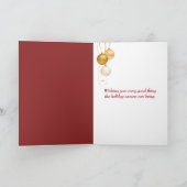 Weihnachtsschmuck mit Mäusen Feiertagskarte (Innenseite)