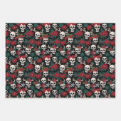 Weihnachtsschmuck mit Poinsettias Geschenkpapier Set (Vorderseite 3)